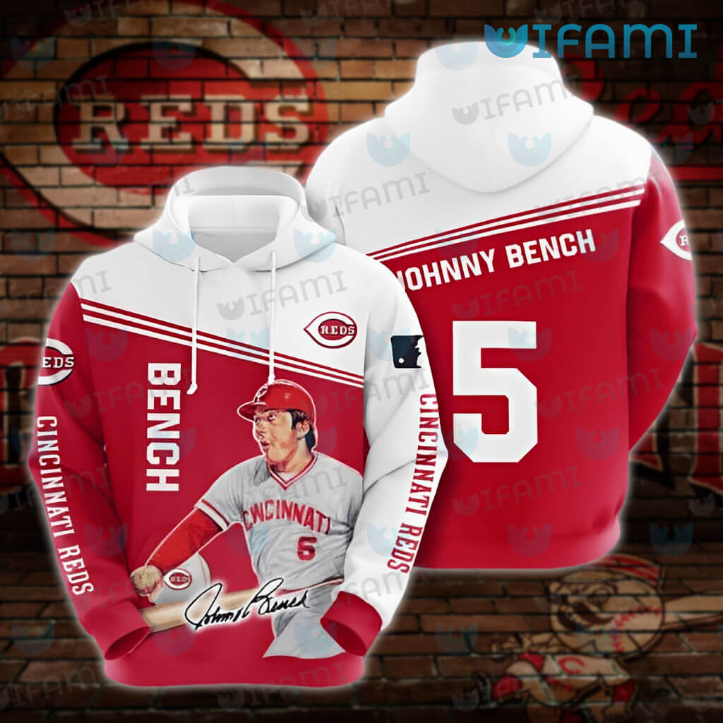 Cincinnati Reds Hoodie 3D Johnny Bench Signature Cincinnati Reds Gift -  Personalized Gifts: Family, Sports, Occasions, Trending
