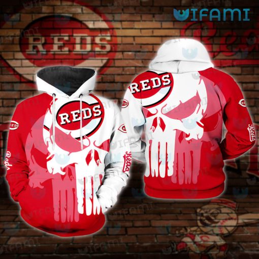 Cincinnati Reds Hoodie 3D Punisher Skull Cincinnati Reds Gift