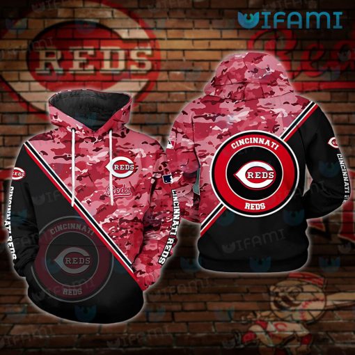 Cincinnati Reds Hoodie 3D Red Camouflage Cincinnati Reds Gift