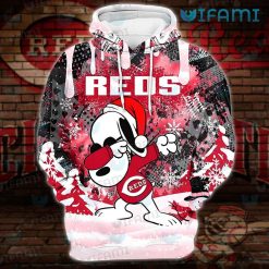 Cincinnati Reds Hoodie 3D Snoopy Dabbing Cincinnati Reds Present