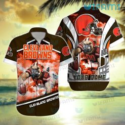 Venom Cleveland Browns Hawaiian Shirt USA Flag Browns Gift