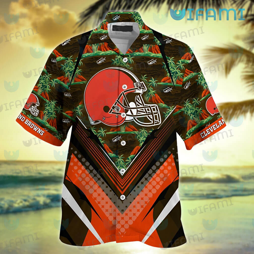 Cleveland Browns NFL Halloween Skull Tropical Team Spirit Hawaiian