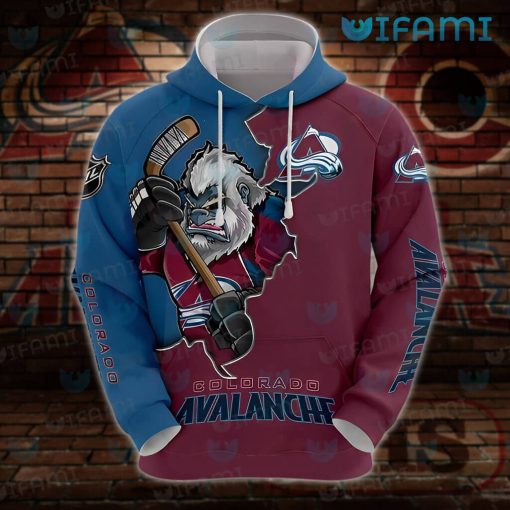 Colorado Avalanche Hoodie 3D Broken Mascot Avalanche Gift