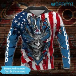 Colorado Avalanche Hoodie 3D Demon USA Flag Custom Avalanche Present