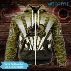 Colorado Avalanche Hoodie 3D Military Camo Custom Avalanche Zip Up