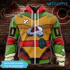 Colorado Avalanche Hoodie 3D Ninja Turtles Custom Avalanche Zip Up