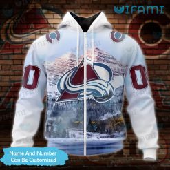 Colorado Avalanche Hoodie 3D Rocky Mountain Custom Avalanche Zip Up