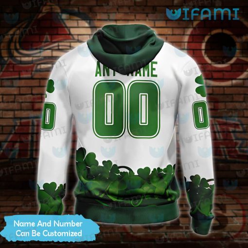 Colorado Avalanche Hoodie 3D Shamrock Pattern Custom Avalanche Gift