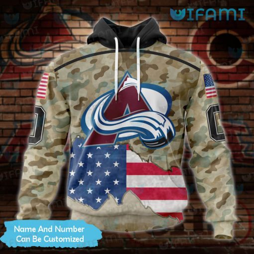 Colorado Avalanche Hoodie 3D USA Flag Camo Custom Avalanche Gift