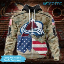 Colorado Avalanche Hoodie 3D USA Flag Camo Custom Avalanche Zip Up