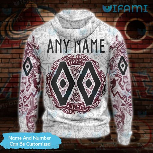 Colorado Avalanche Hoodie 3D Viking Symbols Custom Avalanche Gift