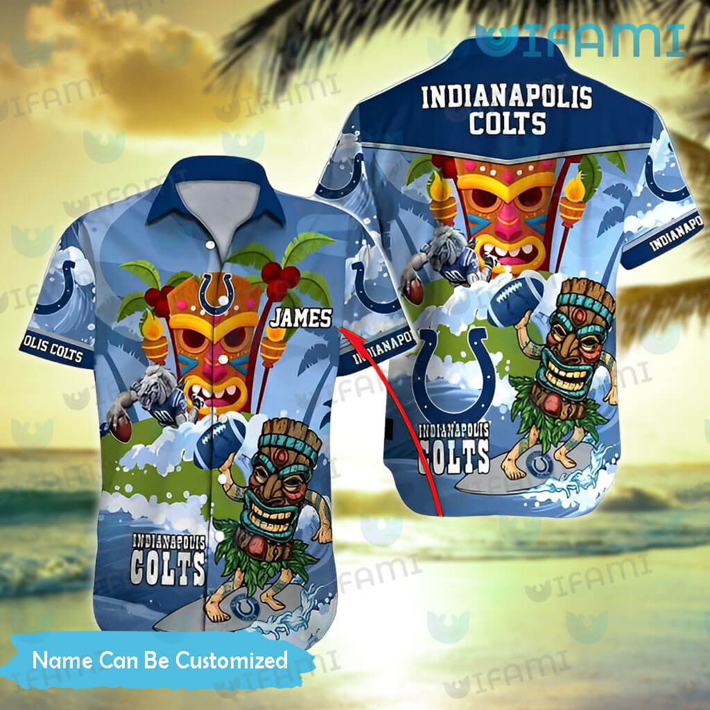 Indianapolis Colts Custom Name NFL Hawaiian Shirt And Shorts Gift