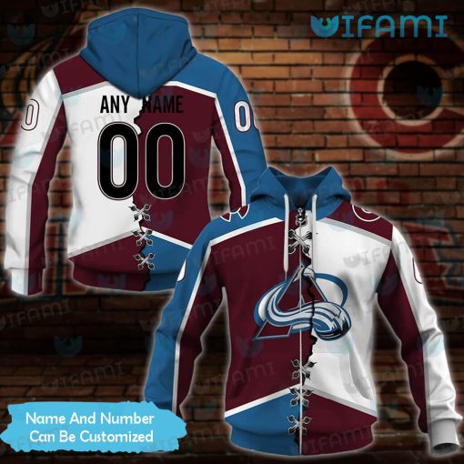 Custom Avalanche Jersey Hoodie 3D Stitches Colorado Avalanche Gift