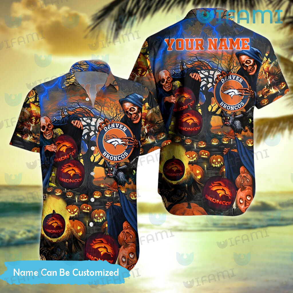 Custom Broncos Hawaiian Shirt Grim Reaper Halloween Denver Broncos Gift -  Personalized Gifts: Family, Sports, Occasions, Trending