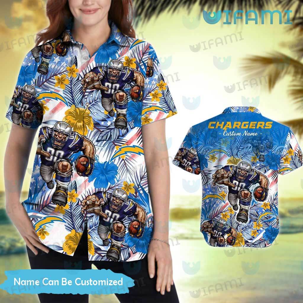 Custom Name Los Angeles Rams Hawaiian Shirt NFL Football Hawaiian Shirt For  Men And Women - T-shirts Low Price