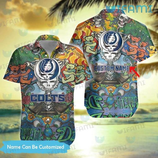 Custom Colts Hawaiian Shirt Grateful Dead Indianapolis Colts Gift