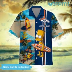 Custom Denver Broncos Hawaiian Shirt Bart Simpon Broncos Present