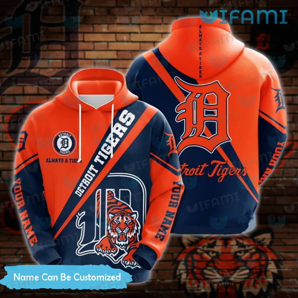 Custom Detroit Tigers Hoodie 3D Big Logo Detroit Tigers Gift - Personalized  Gifts: Family, Sports, Occasions, Trending