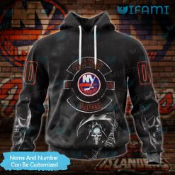 Custom Islanders Hoodie 3D Grim Reaper New York Islanders Gift