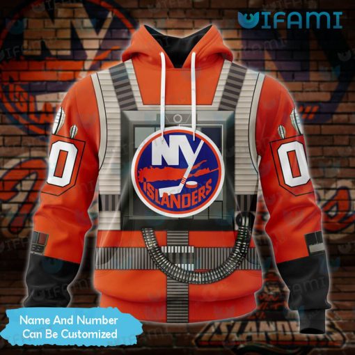 Custom NY Islanders Hoodie 3D Rebel Pilot New York Islanders Gift