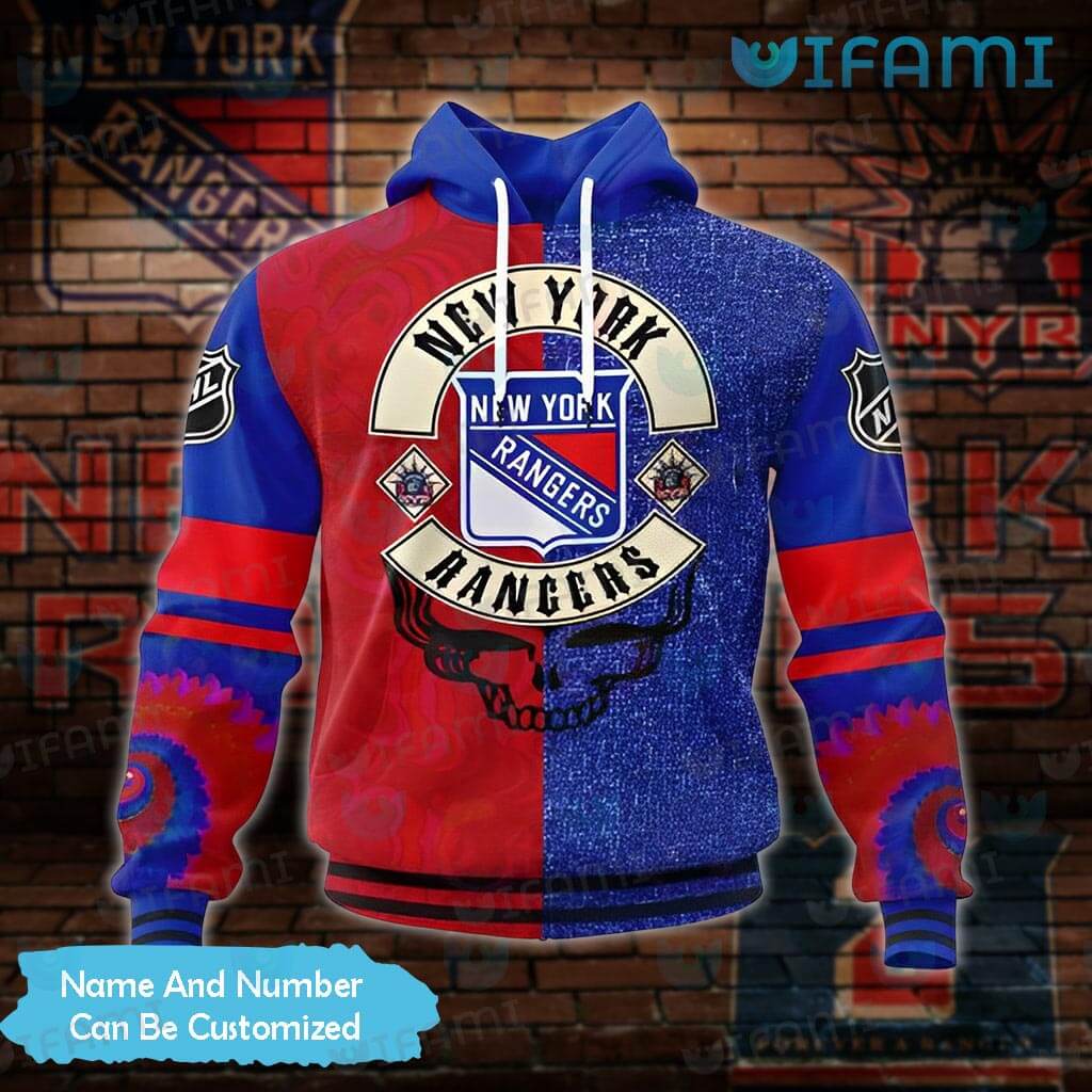 Custom NY Rangers Hoodie Mens Grateful Dead New York Rangers Gift -  Personalized Gifts: Family, Sports, Occasions, Trending