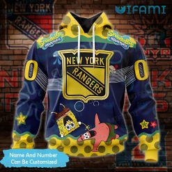 Custom NYR Hoodie 3D SpongeBob Patrick Star New York Rangers Gift