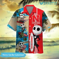 Custom Nebraska Hawaiian Shirt Jack Skellington Nebraska Cornhuskers Present