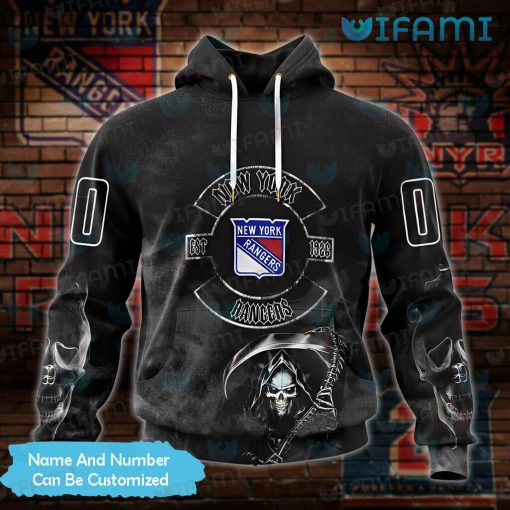 Custom New York Rangers Hoodie 3D Grim Reaper New York Rangers Gift