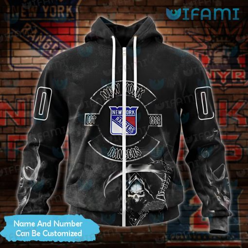 Custom New York Rangers Hoodie 3D Grim Reaper New York Rangers Gift