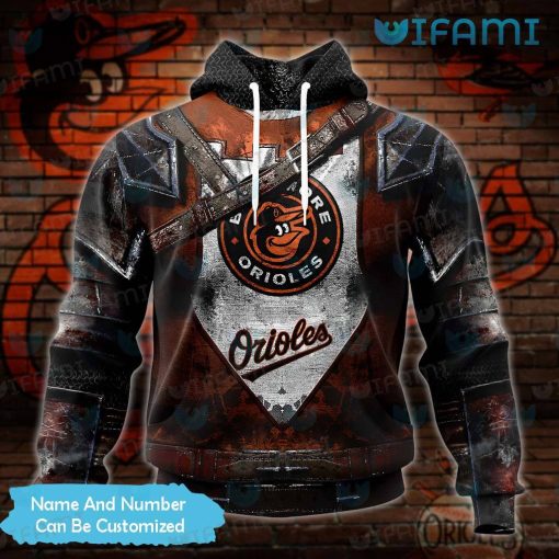 Custom Orioles Hoodie 3D Warriors Design Baltimore Orioles Gift