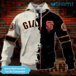 Custom SF Giants Hoodie 3D Black Stitches White SF Giants Gift