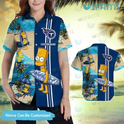 Custom Tennessee Titans Hawaiian Shirt Bart Simpson Titans Present For Fans