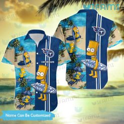 Custom Tennessee Titans Hawaiian Shirt Bart Simpson Titans Present Front