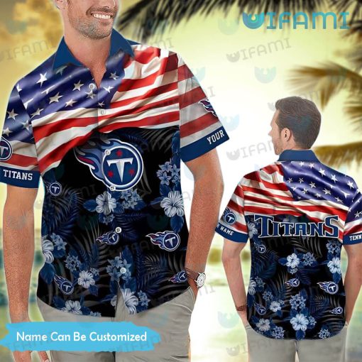 Custom Titans Hawaiian Shirt USA Flag Tennessee Titans Gift