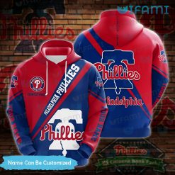 Custom Womens Phillies Hoodie 3D Big Logo Philadelphia Phillies Gift