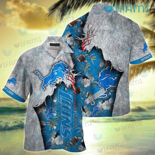 Detroit Lions Hawaiian Shirt Bold Team Pride Detroit Lions Gift