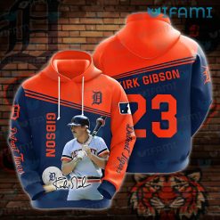 Detroit Tigers Hoodie 3D Kirk Gibson 23 Signature Detroit Tigers Gift