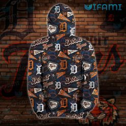 Detroit Tigers Zip Up Hoodie 3D Logo History Detroit Tigers Present Back