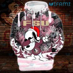 FSU Hoodie 3D Snoopy Dabbing Christmas Pattern FSU Present