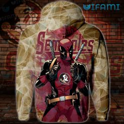 Florida State Seminoles Hoodie 3D Deadpool FSU Present Back