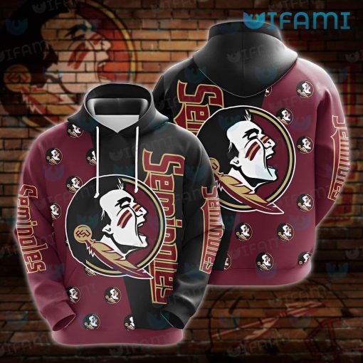 Florida State Seminoles Hoodie 3D Logo Pattern FSU Gift