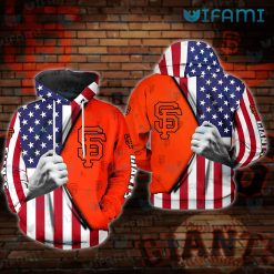 Giants City Connect Hoodie 3D Pulling USA Flag San Francisco Giants Gift