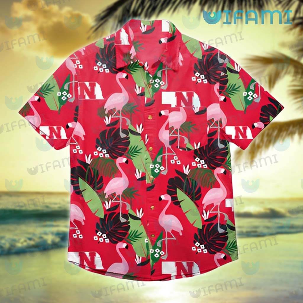 NHL Florida Panthers Hawaiian Shirt Pink Flamingo And Palm Leaves