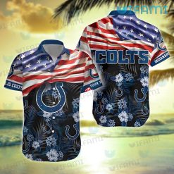 Indianapolis Colts Hawaiian Shirt USA Flag Colts Present