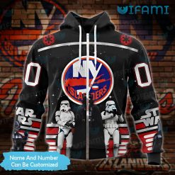 Islanders Hoodie 3D Darth Vader Stormtroopers Custom New York Islanders Zipper