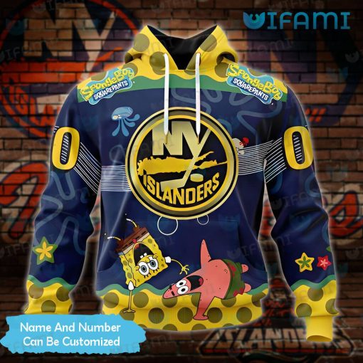 Islanders Hoodie 3D SpongeBob Patrick Star Custom New York Islanders Gift