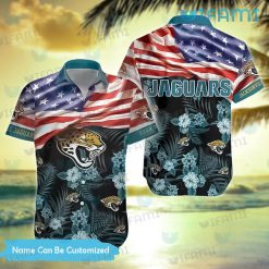 Jacksonville Jaguars Hawaiian Shirt USA Flag Delightful Custom Jaguars Present Front
