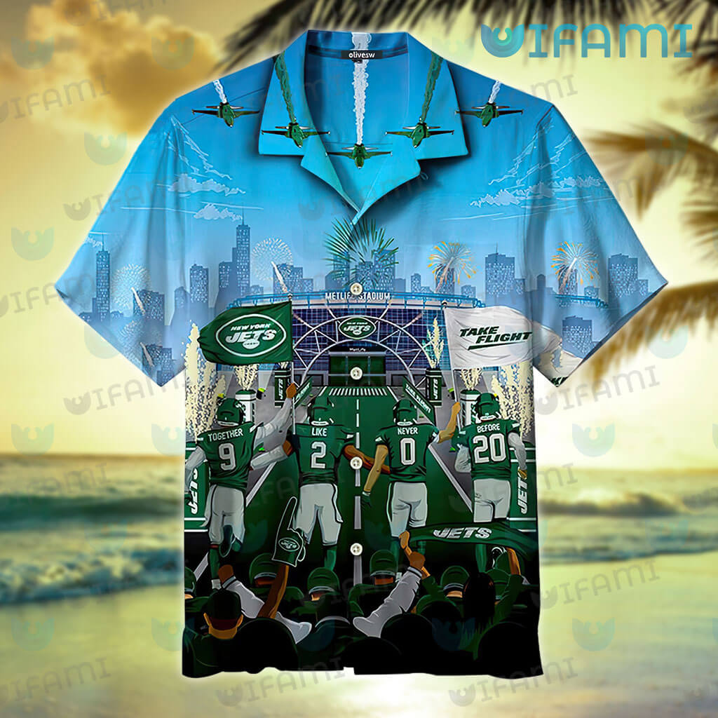 New York Jets NFL Short Sleeve Aloha Hawaiian Shirt