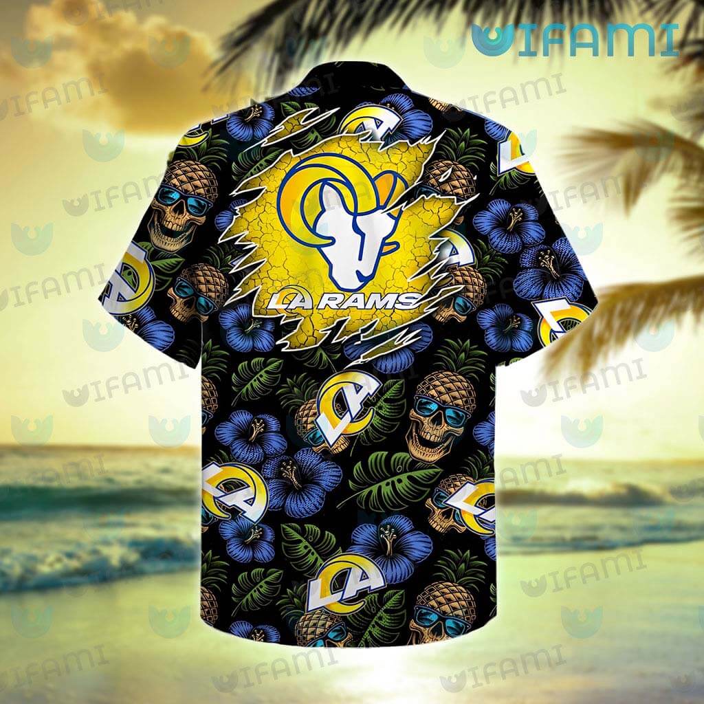 Custom Name Los Angeles Rams Hawaiian Shirt NFL Football Hawaiian