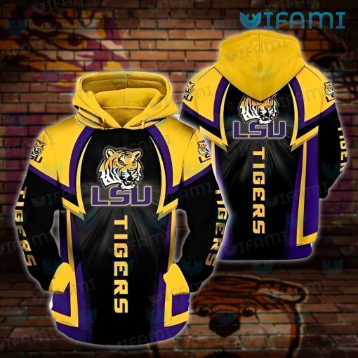 LSU Hoodie Mens Gold Purple Logo New LSU Gifts For Him